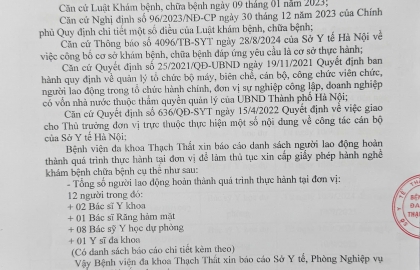 ĐẠI HỘI ĐẢNG BỘ BỆNH VIỆN ĐA KHOA HUYỆN THẠCH THẤT NHIỆM KỲ 2025-2030